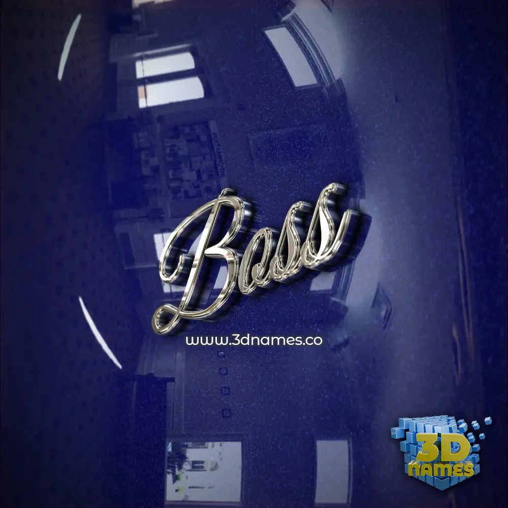 boss in Metalic Blue style - 3D name wallpaper boss in Metalic Blue style - 3D name wallpaper