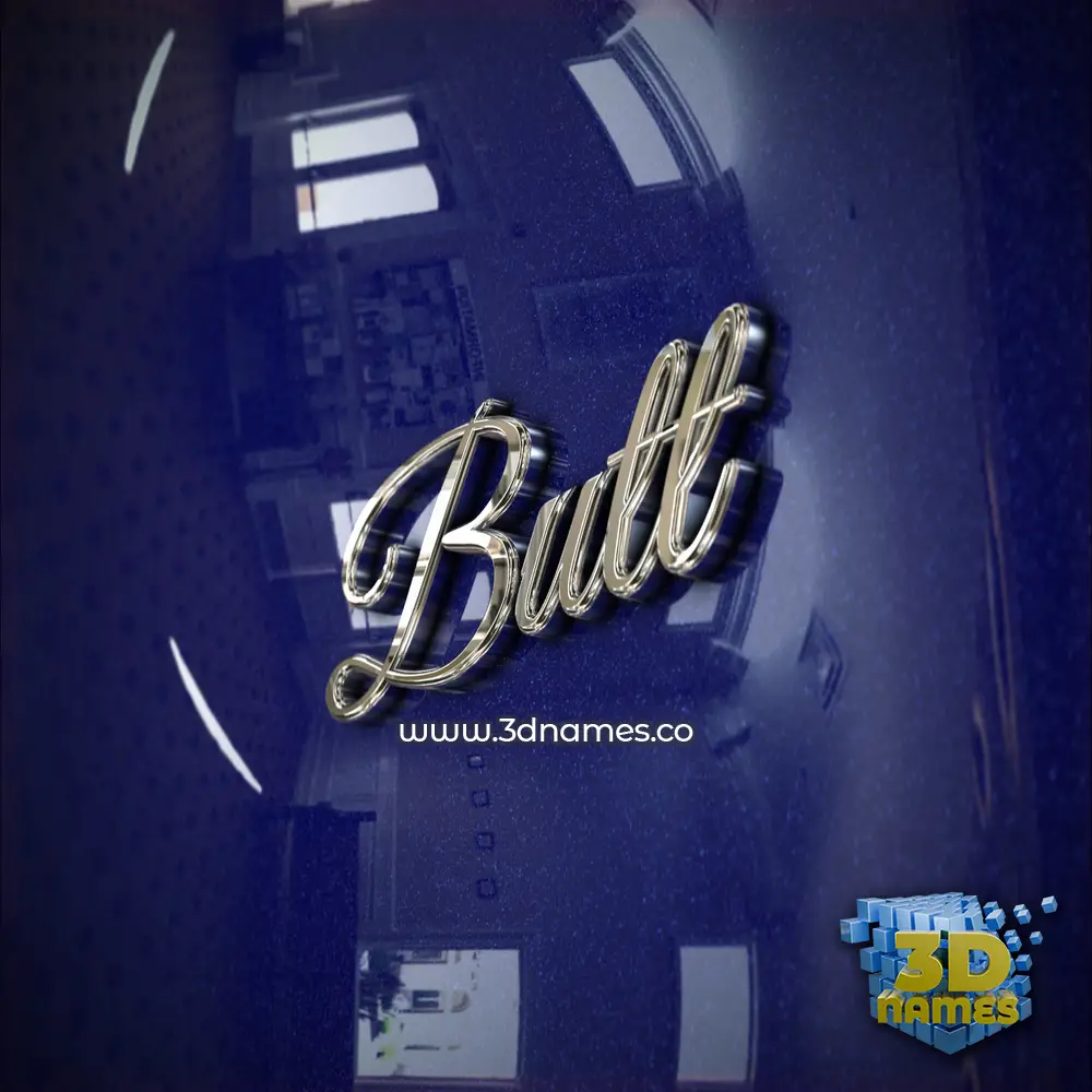 butt in Metalic Blue style - 3D name wallpaper butt in Metalic Blue style - 3D name wallpaper