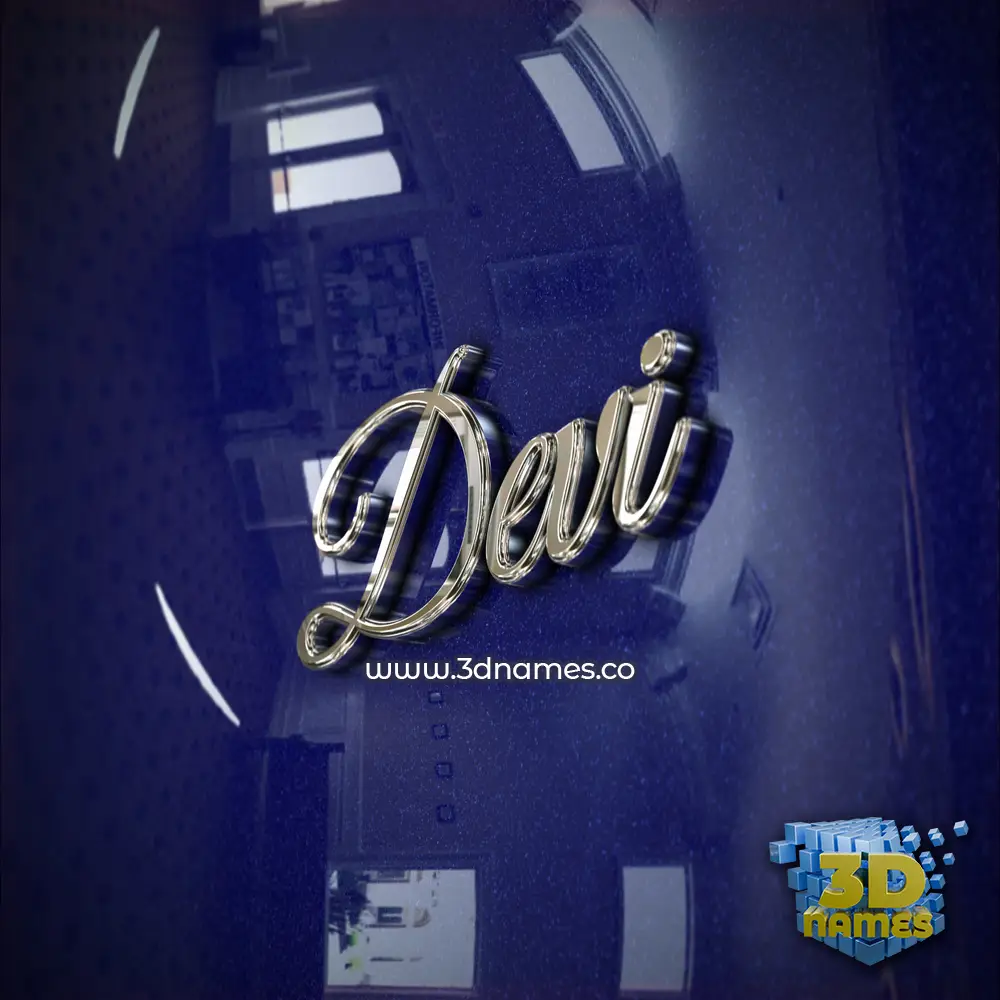 devi in Metalic Blue style - 3D name wallpaper devi in Metalic Blue style - 3D name wallpaper