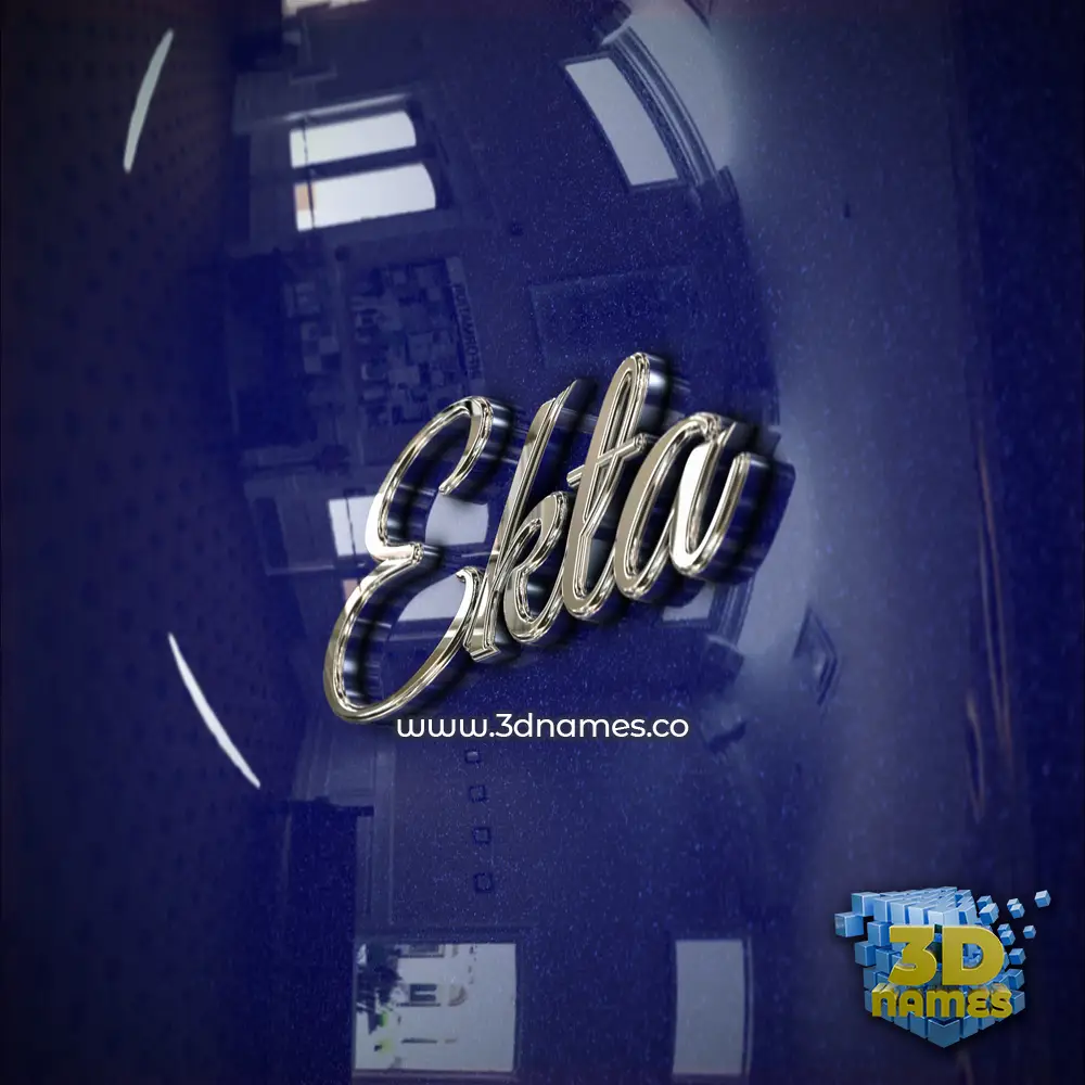 ekta in Metalic Blue style - 3D name wallpaper ekta in Metalic Blue style - 3D name wallpaper