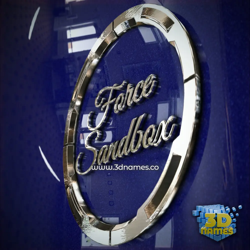 force sandbox in Metalic Blue style - 3D name wallpaper force sandbox in Metalic Blue style - 3D name wallpaper