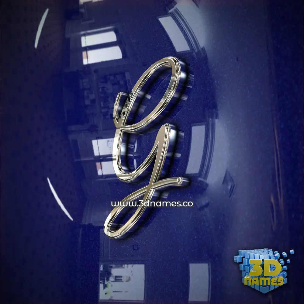 g in Metalic Blue style - 3D name wallpaper g in Metalic Blue style - 3D name wallpaper