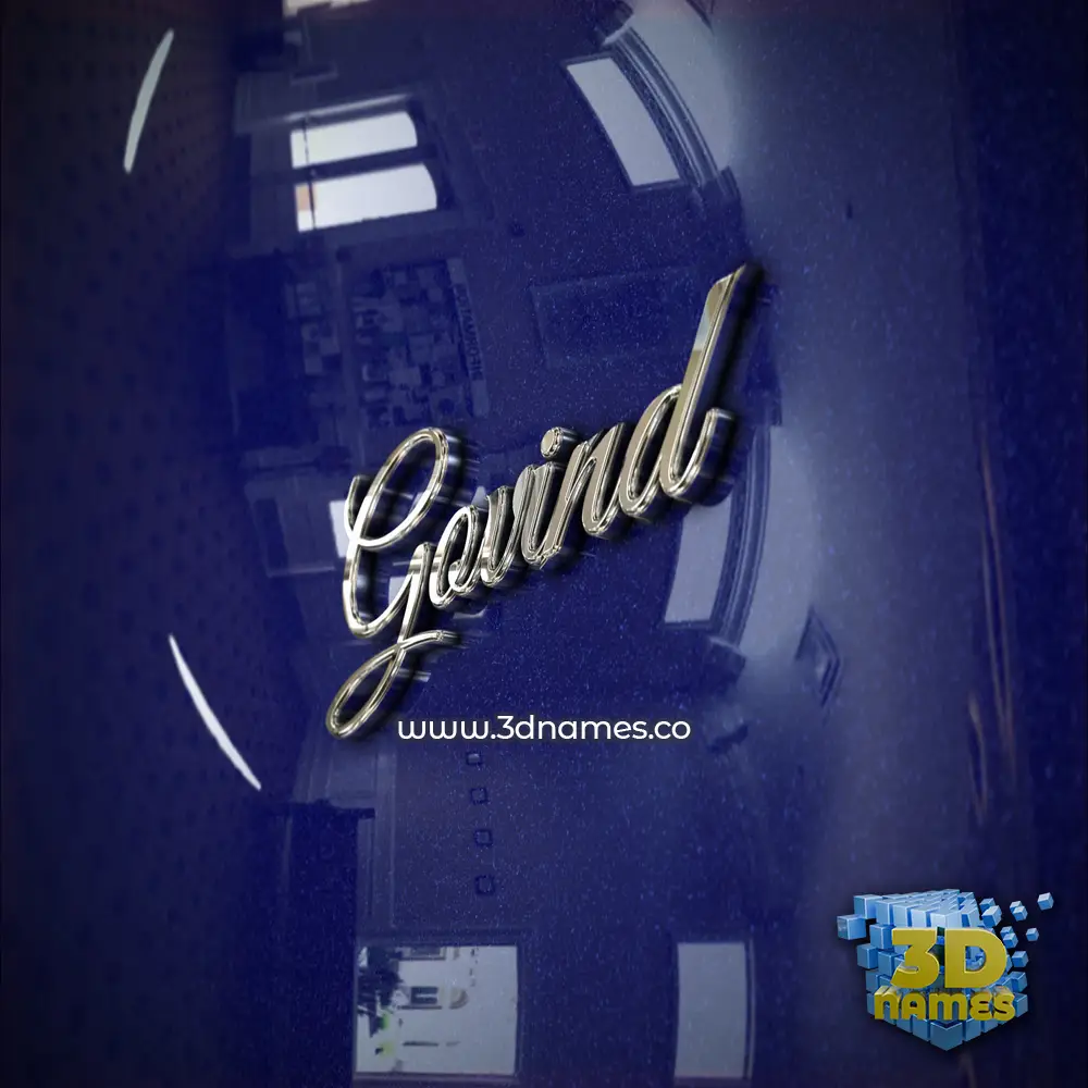 govind in Metalic Blue style - 3D name wallpaper