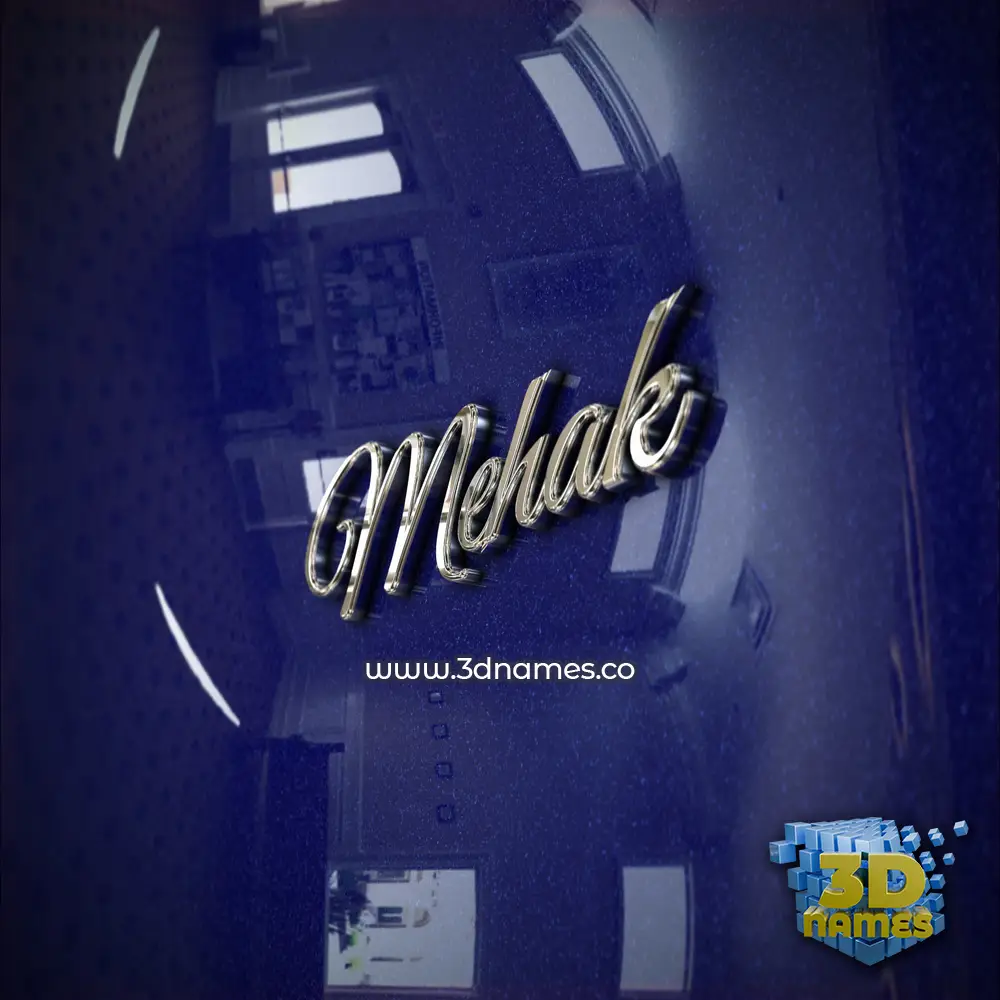 mehak in Metalic Blue style - 3D name wallpaper