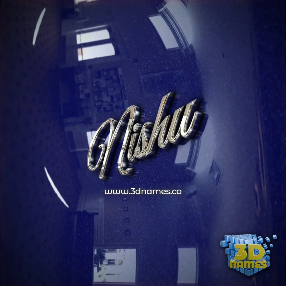 nishu in Metalic Blue style - 3D name wallpaper nishu in Metalic Blue style - 3D name wallpaper