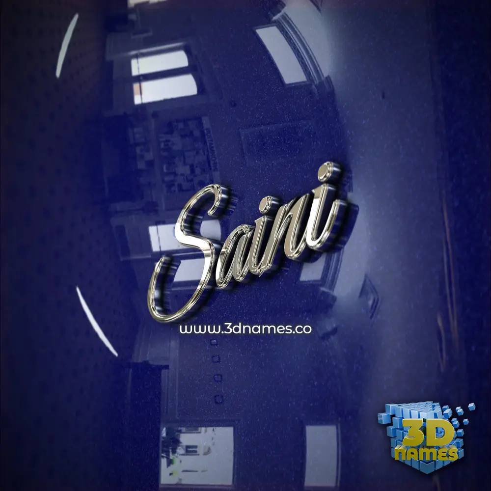 saini in Metalic Blue style - 3D name wallpaper saini in Metalic Blue style - 3D name wallpaper