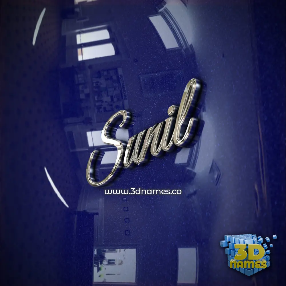 sunil in Metalic Blue style - 3D name wallpaper sunil in Metalic Blue style - 3D name wallpaper
