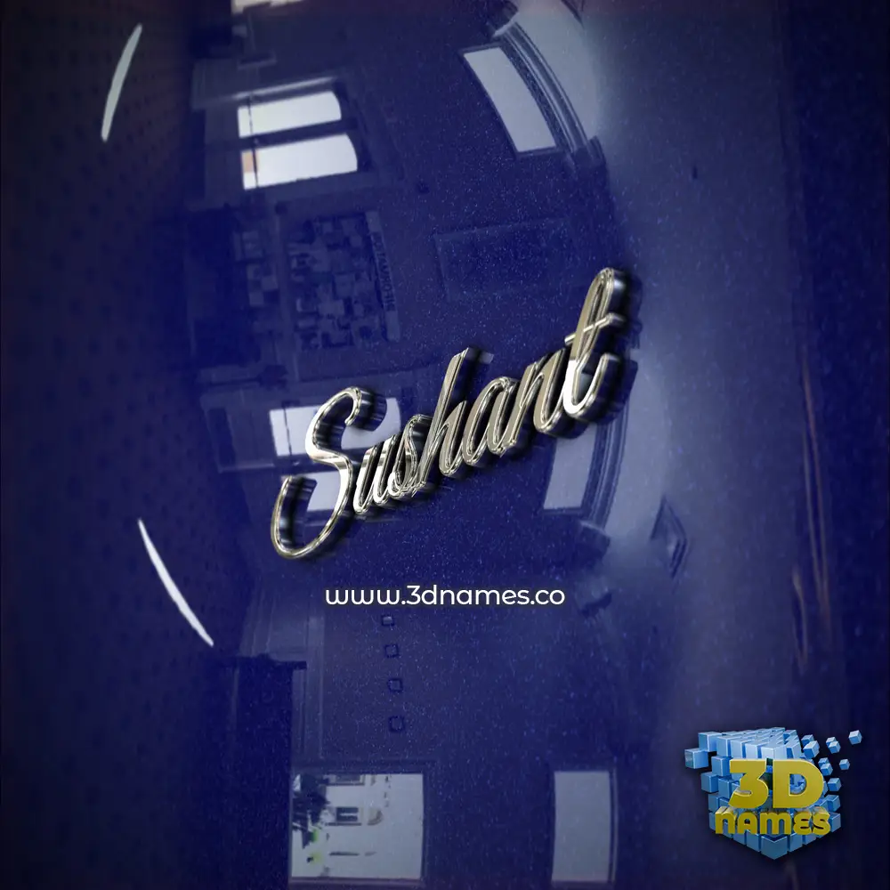sushant in Metalic Blue style - 3D name wallpaper sushant in Metalic Blue style - 3D name wallpaper
