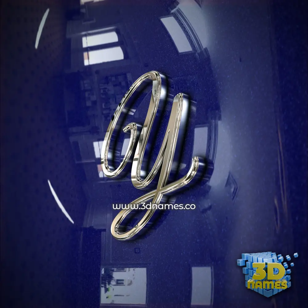 y in Metalic Blue style - 3D name wallpaper y in Metalic Blue style - 3D name wallpaper
