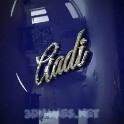 aadi in Metalic Blue style - 3D name wallpaper