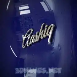 aashiq in Metalic Blue style - 3D name wallpaper