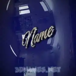 name in Metalic Blue style - 3D name wallpaper
