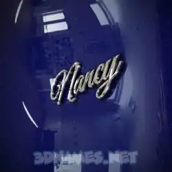 nancy in Metalic Blue style - 3D name wallpaper