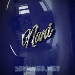 nani in Metalic Blue style - 3D name wallpaper