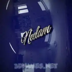 neelam in Metalic Blue style - 3D name wallpaper