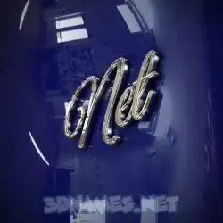 net in Metalic Blue style - 3D name wallpaper