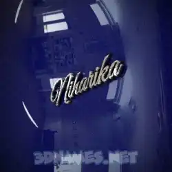 niharika in Metalic Blue style - 3D name wallpaper