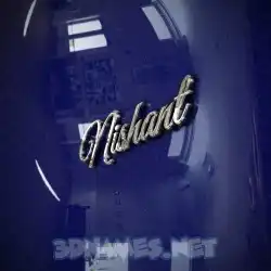 nishant in Metalic Blue style - 3D name wallpaper