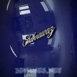 shahnawaz in Metalic Blue style - 3D name wallpaper
