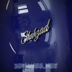 shahzad in Metalic Blue style - 3D name wallpaper