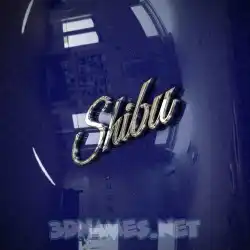 shibu in Metalic Blue style - 3D name wallpaper