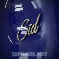 sid in Metalic Blue style - 3D name wallpaper