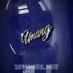 umang in Metalic Blue style - 3D name wallpaper