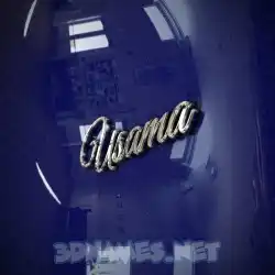 usama in Metalic Blue style - 3D name wallpaper