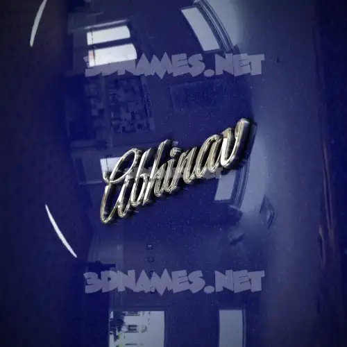 abhinav in Metalic Blue style - 3D name wallpaper