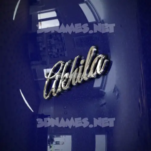 akhila in Metalic Blue style - 3D name wallpaper
