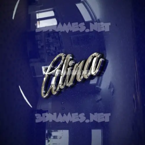 alina in Metalic Blue style - 3D name wallpaper