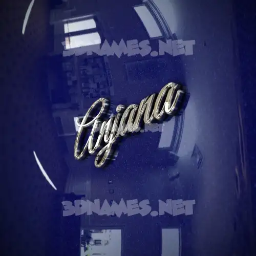 anjana in Metalic Blue style - 3D name wallpaper