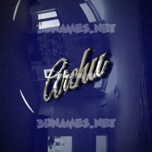 archu in Metalic Blue style - 3D name wallpaper archu in Metalic Blue style - 3D name wallpaper