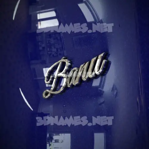 banu in Metalic Blue style - 3D name wallpaper banu in Metalic Blue style - 3D name wallpaper