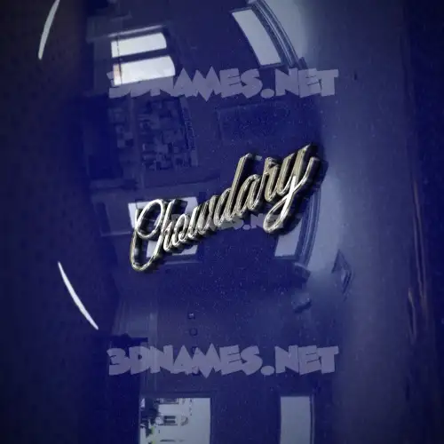chowdary in Metalic Blue style - 3D name wallpaper