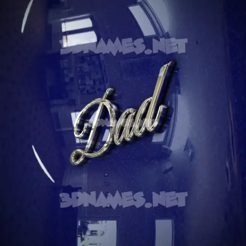 dad in Metalic Blue style - 3D name wallpaper dad in Metalic Blue style - 3D name wallpaper