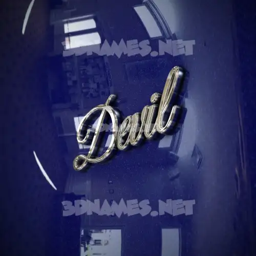 devil in Metalic Blue style - 3D name wallpaper devil in Metalic Blue style - 3D name wallpaper