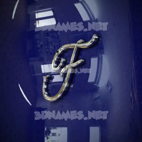 f in Metalic Blue style - 3D name wallpaper f in Metalic Blue style - 3D name wallpaper