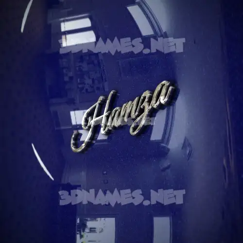 hamza in Metalic Blue style - 3D name wallpaper hamza in Metalic Blue style - 3D name wallpaper