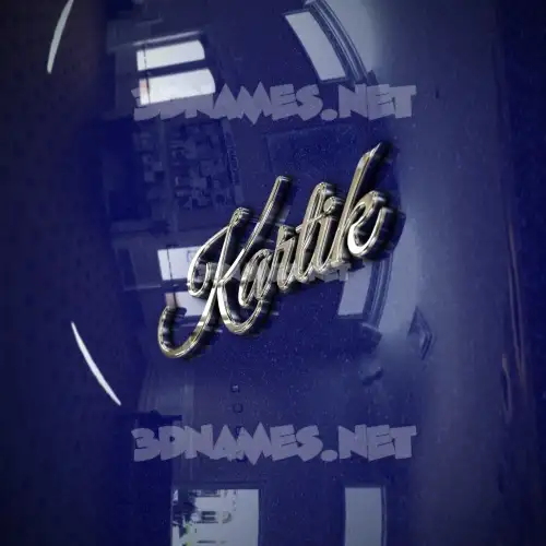 kartik in Metalic Blue style - 3D name wallpaper kartik in Metalic Blue style - 3D name wallpaper