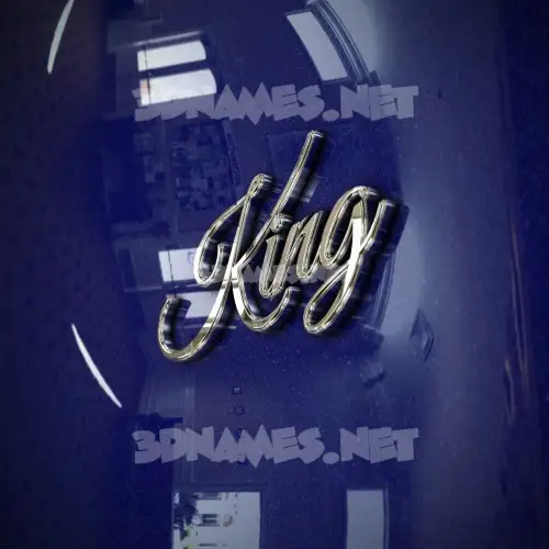 king in Metalic Blue style - 3D name wallpaper king in Metalic Blue style - 3D name wallpaper