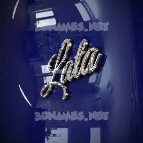 lata in Metalic Blue style - 3D name wallpaper lata in Metalic Blue style - 3D name wallpaper