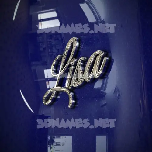 lisa in Metalic Blue style - 3D name wallpaper lisa in Metalic Blue style - 3D name wallpaper