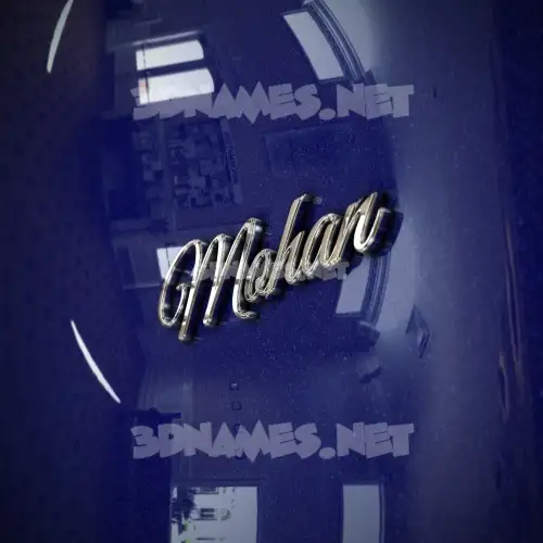 mohan in Metalic Blue style - 3D name wallpaper