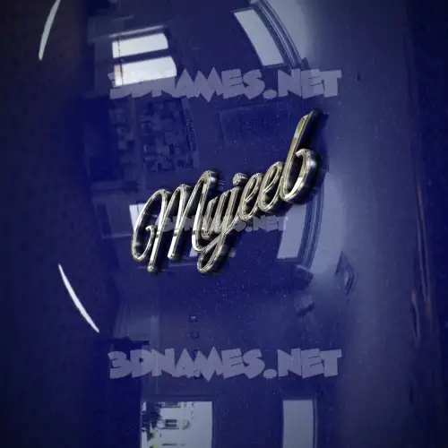 mujeeb in Metalic Blue style - 3D name wallpaper mujeeb in Metalic Blue style - 3D name wallpaper
