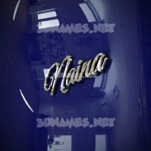naina in Metalic Blue style - 3D name wallpaper naina in Metalic Blue style - 3D name wallpaper