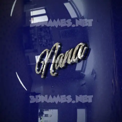 nana in Metalic Blue style - 3D name wallpaper nana in Metalic Blue style - 3D name wallpaper