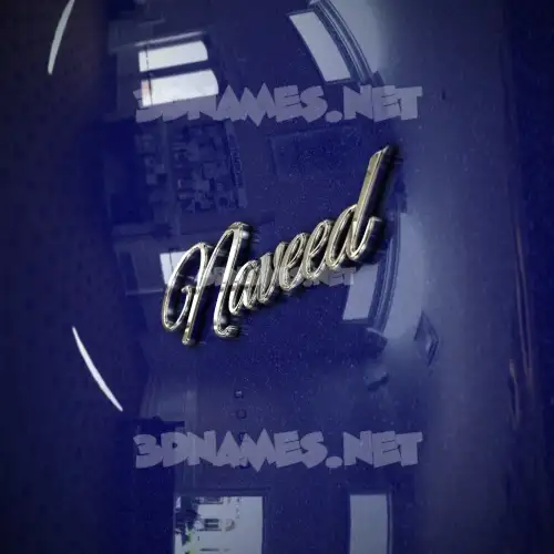 naveed in Metalic Blue style - 3D name wallpaper