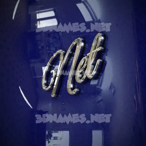 net in Metalic Blue style - 3D name wallpaper net in Metalic Blue style - 3D name wallpaper