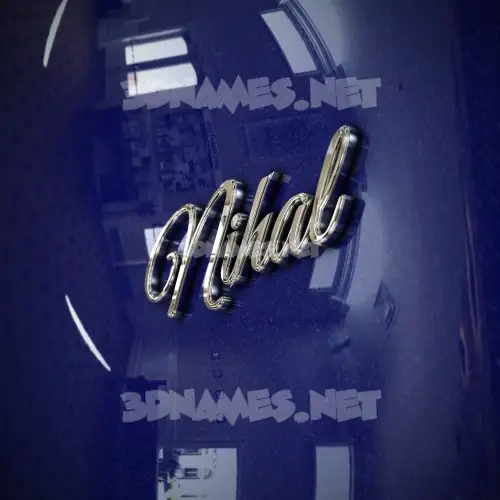 nihal in Metalic Blue style - 3D name wallpaper nihal in Metalic Blue style - 3D name wallpaper